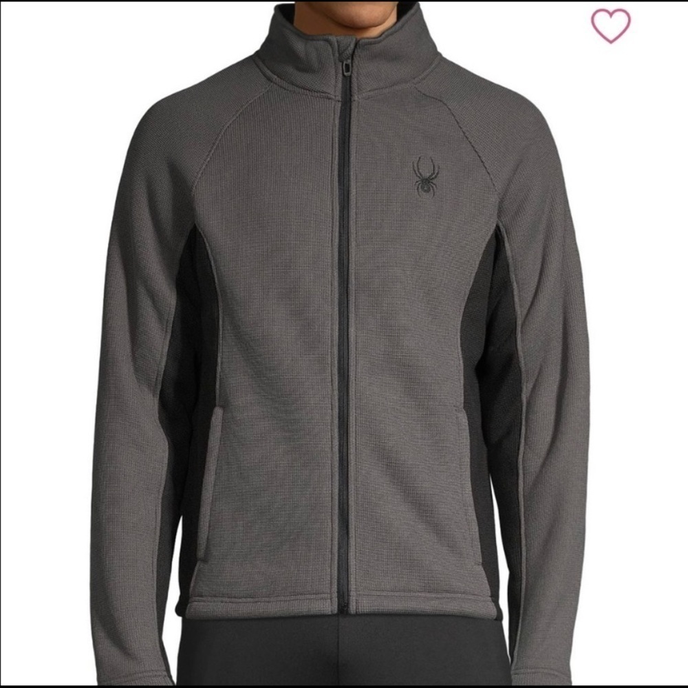 SPYDER Polar full zip jacket gray and black size S